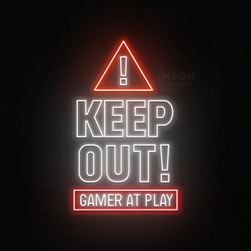 Keep out! Gamer at play